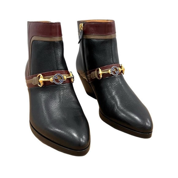 Brown and Black Gucci ankle boots size 38 - Picture 1 of 4